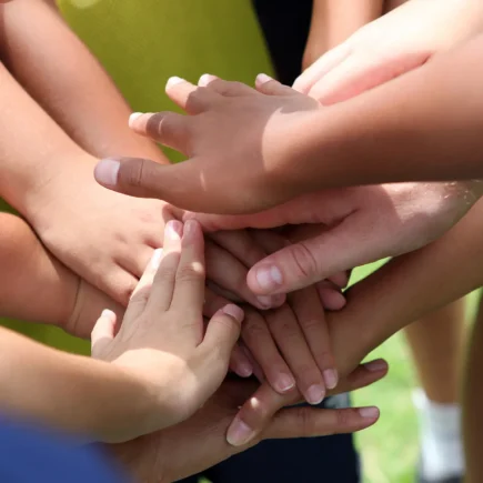 Group Of Young People's Hands